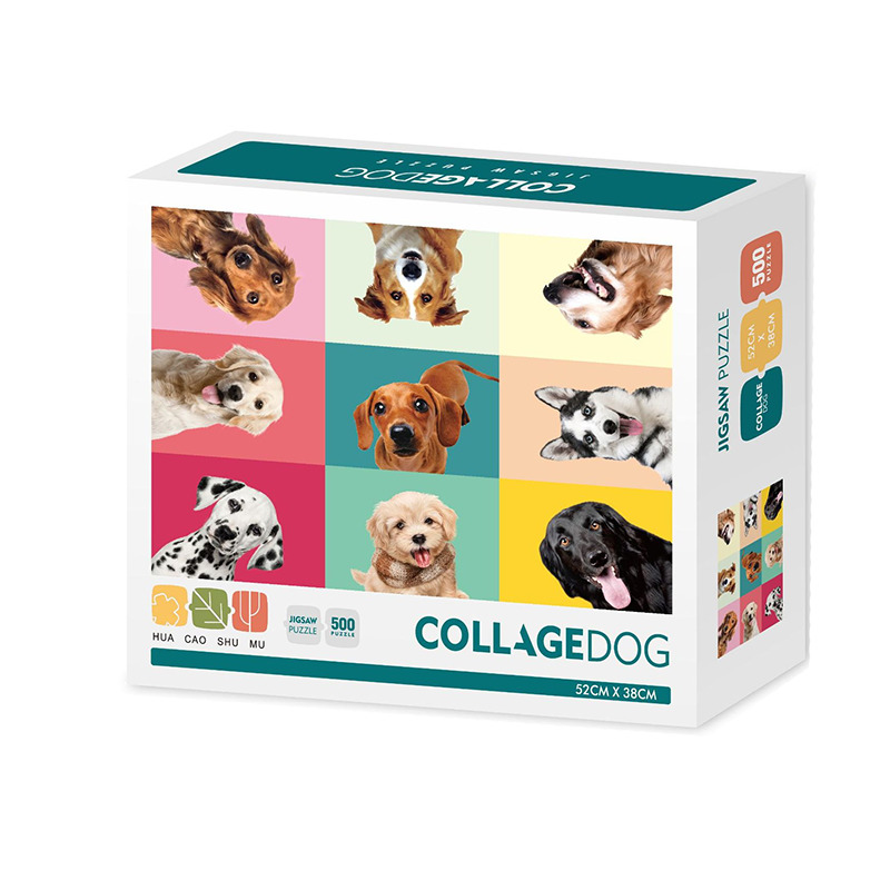 Collage Dog Jigsaw Puzzle 500 Pieces Adult Puzzle